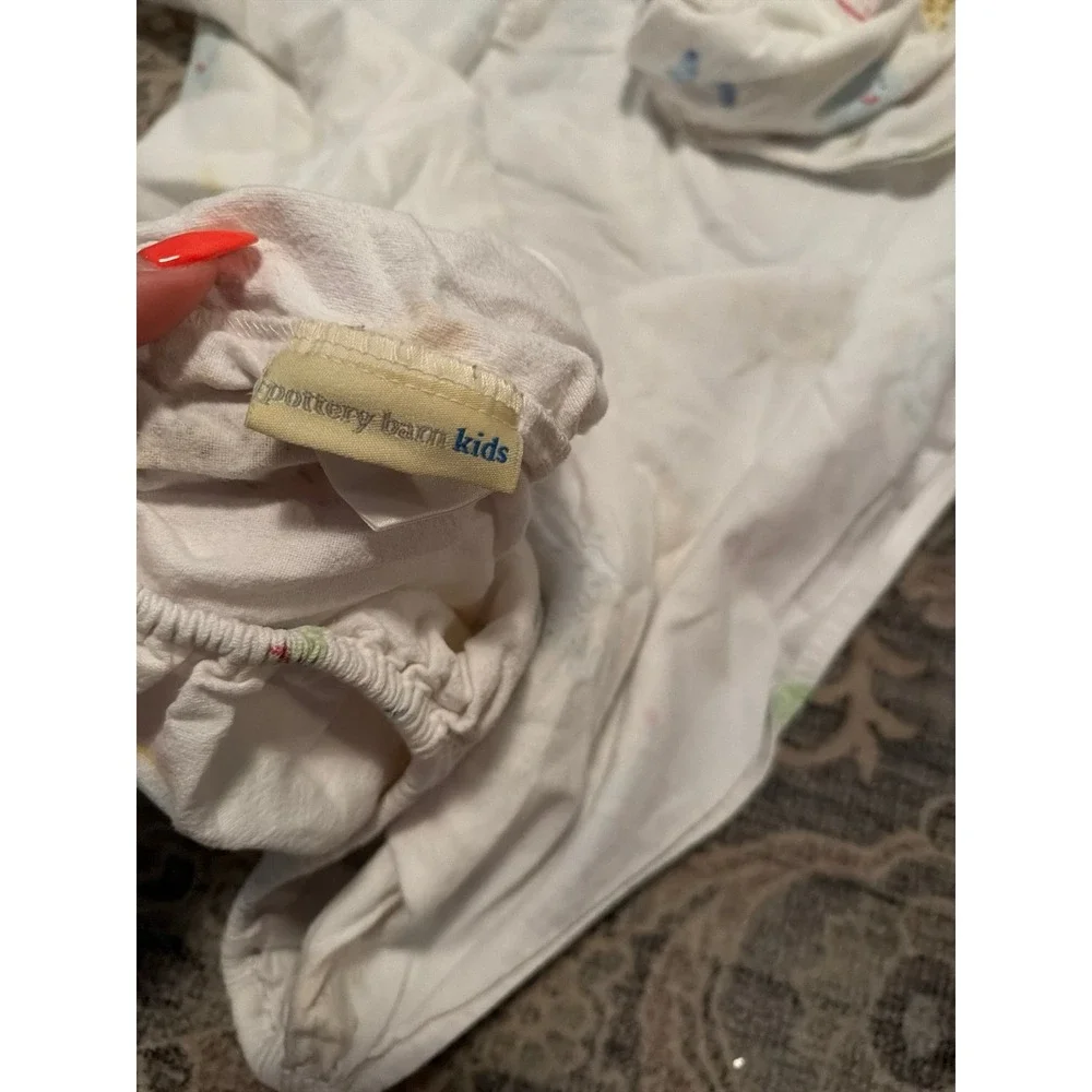 Pottery Barn Kids Jungle Friends Fitted Crib Sheet